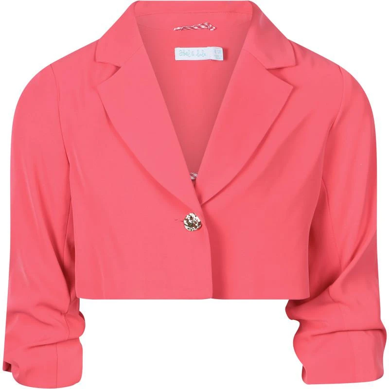 Abel & Lula Short elegant crepe jacket in fuchsia 1