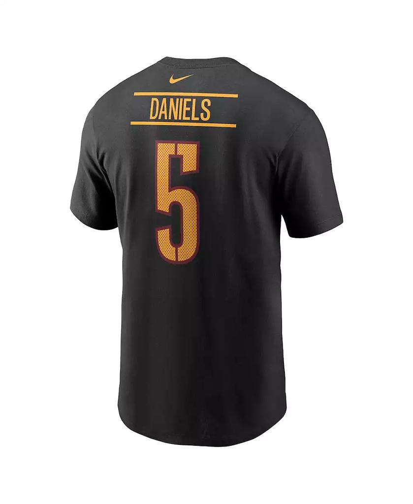 NIKE Men's Jayden Daniels Black Washington Commanders 2024 NFL Draft Player Name Number T-Shirt