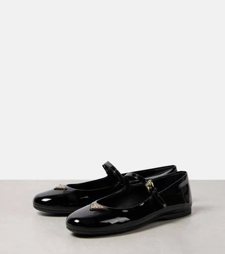 Prada Logo patent leather Mary Jane flats 5
