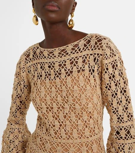 ANNA KOSTUROVA Bianca cotton crochet maxi dress 4