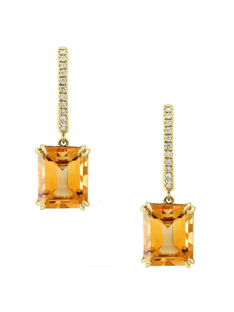 Saks Fifth Avenue Collection 14K Yellow Gold, Citrine
0.09 TCW Diamond Drop Earrings