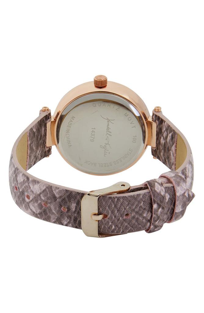 KENDALL + KYLIE Women's Kendall + Kylie 3-Hand Quartz Snakeskin Print Leather Strap Watch, 40mm