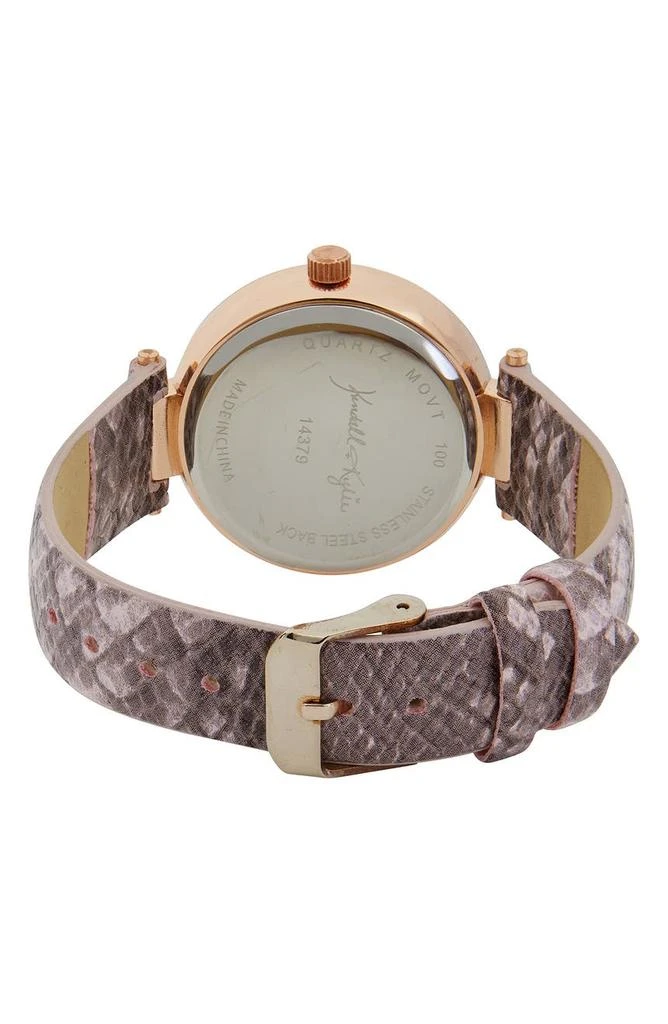 KENDALL + KYLIE Women's Kendall + Kylie 3-Hand Quartz Snakeskin Print Leather Strap Watch, 40mm 2