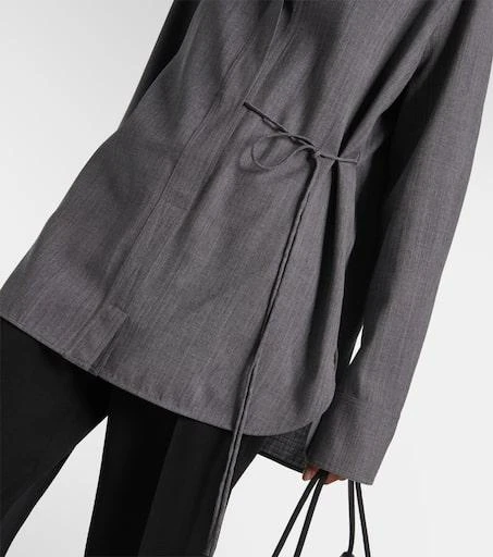 Jil Sander Belted wool shirt 6