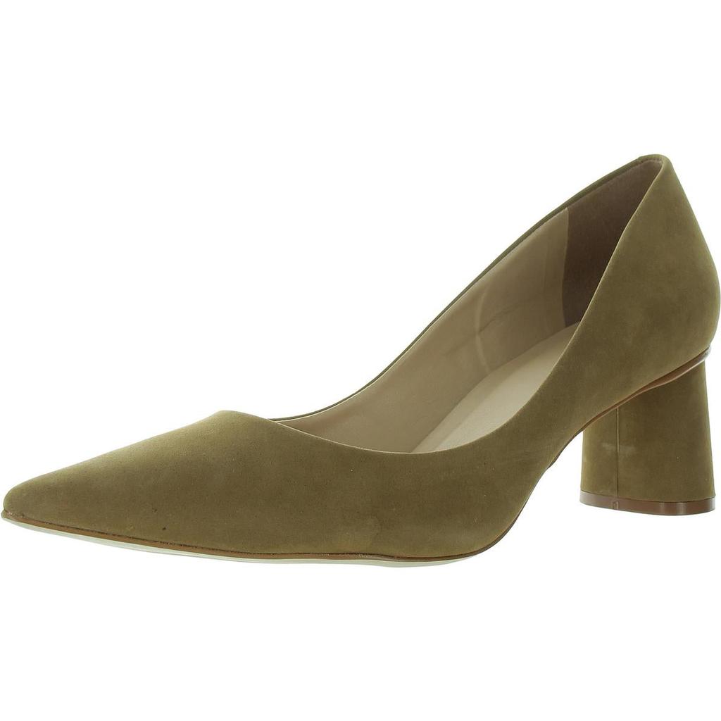 Massimo Matteo Womens Padded Insole Faux Suede Block Heels