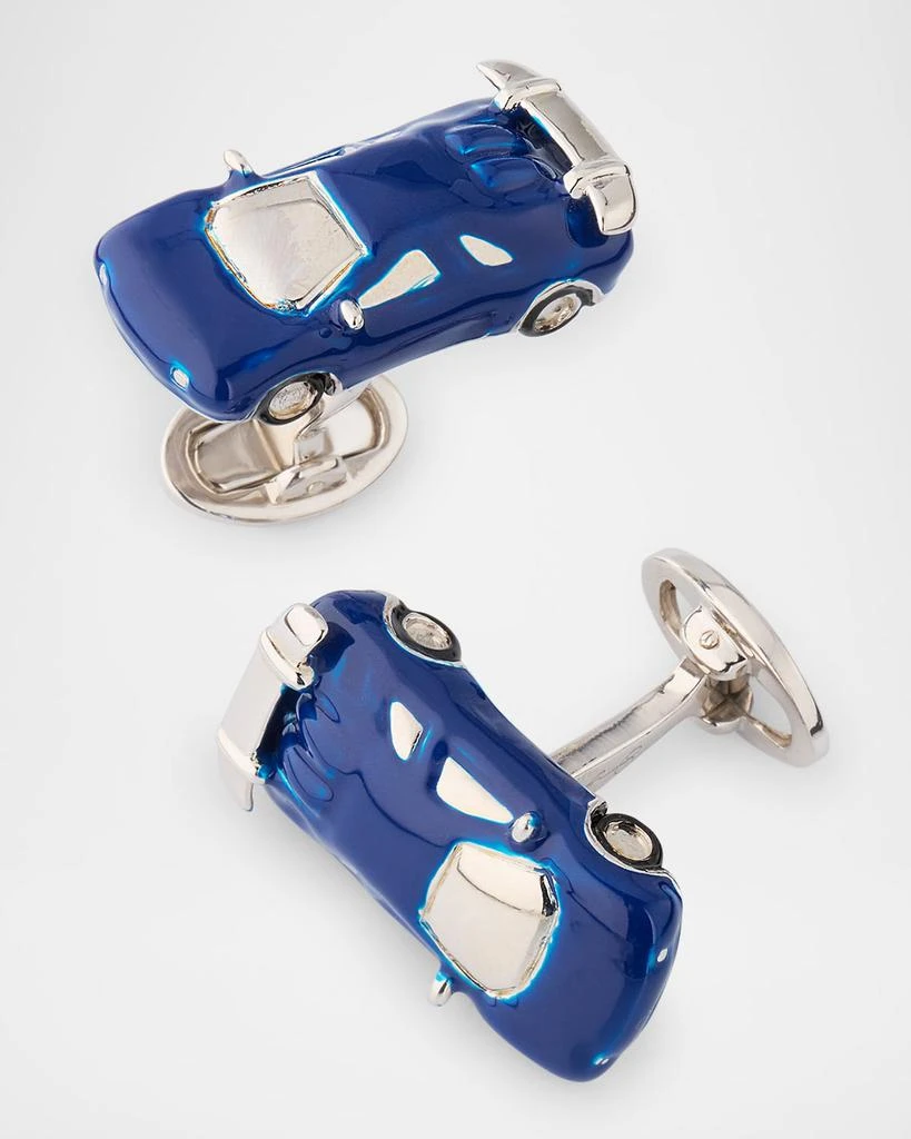 Jan Leslie Men's Race Car Sterling Silver Cufflinks 1