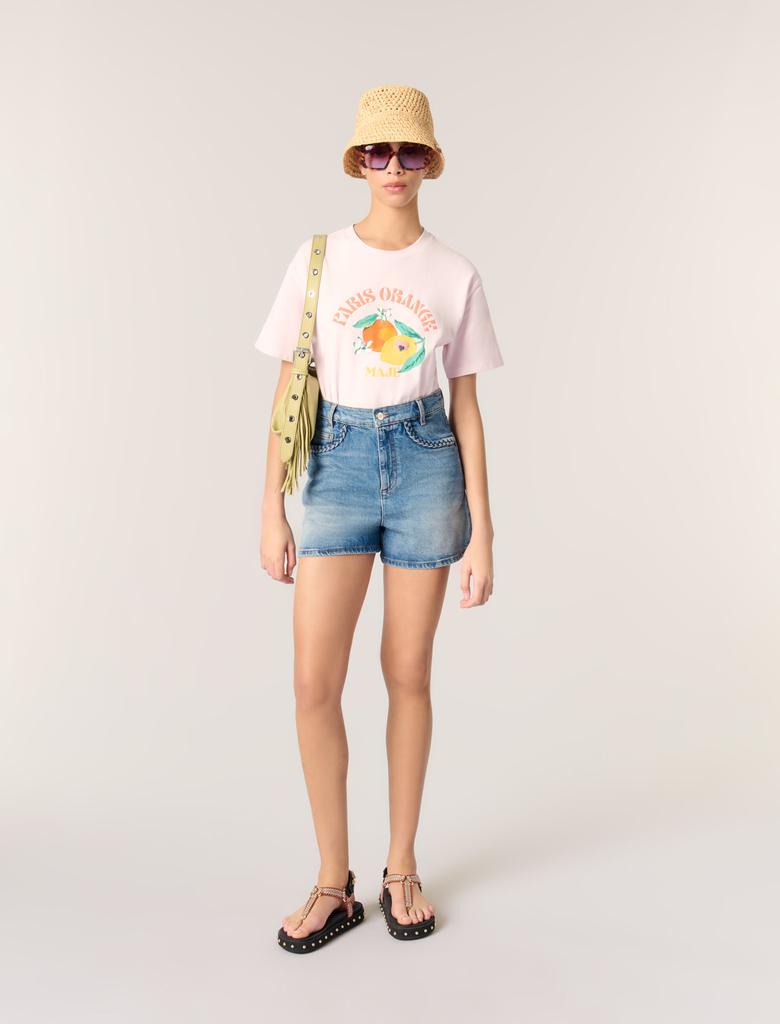Maje Paris rhinestone T-shirt White For Women | Maje
