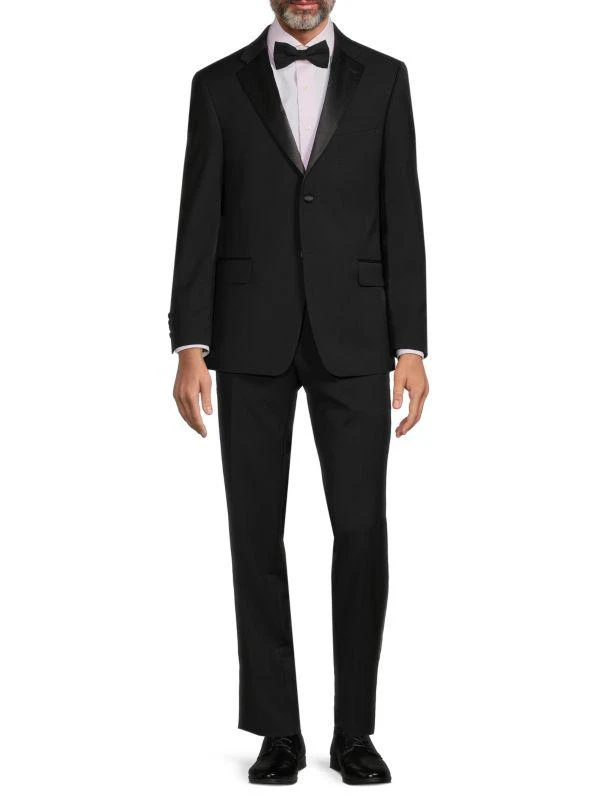 Saks Fifth Avenue Modern-Fit Notch Lapel Wool-Blend Tuxedo 1