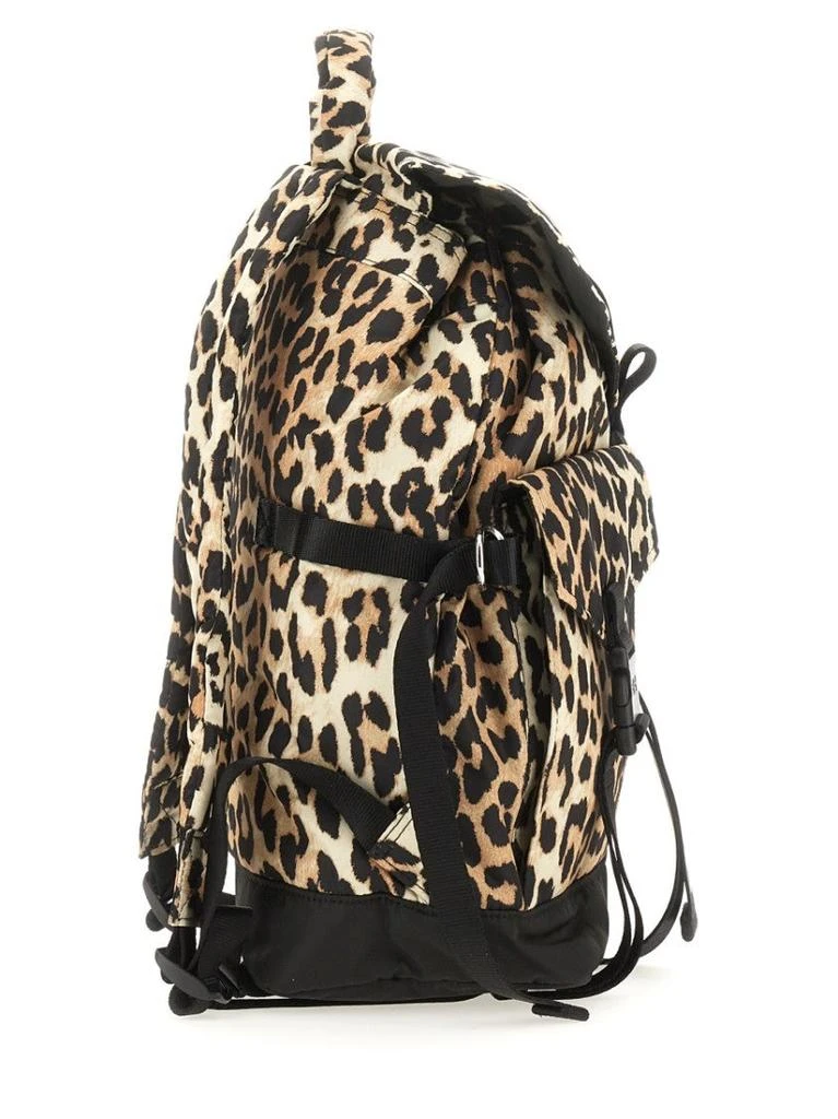 Ganni Leopard Print Backpack Crafted 3