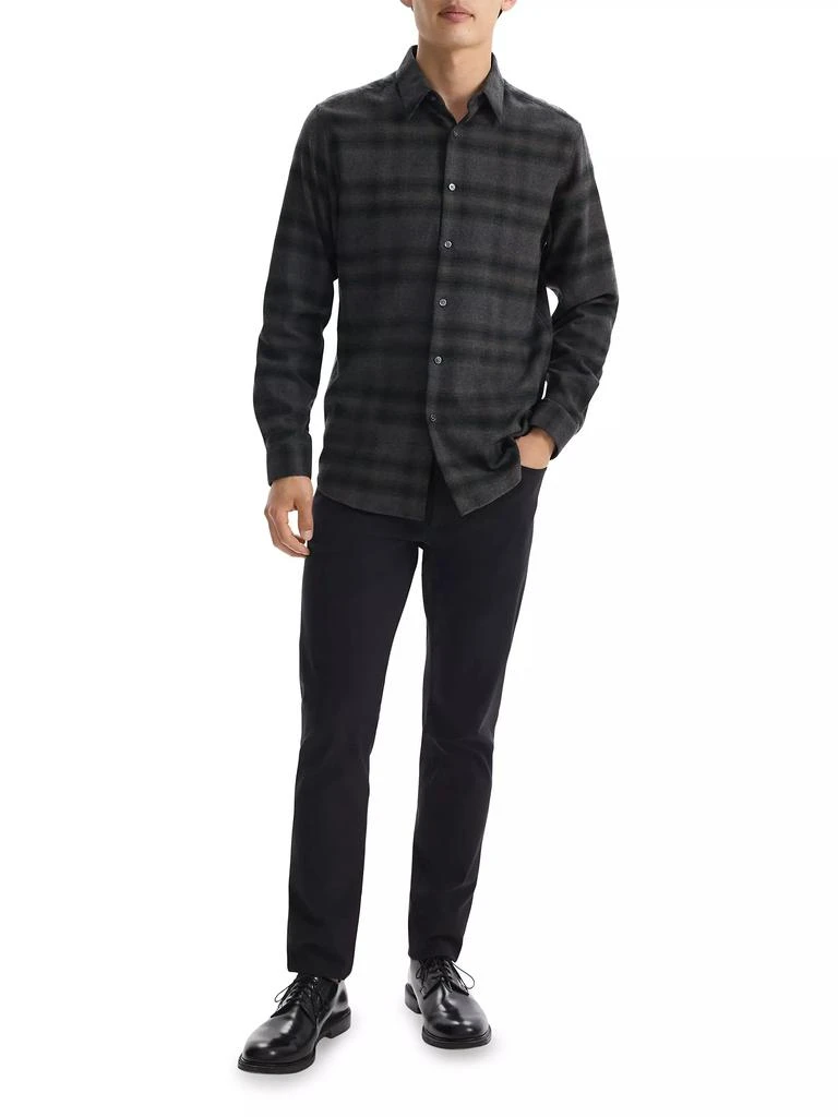 Theory Irving Shadow Plaid Flannel Shirt 2