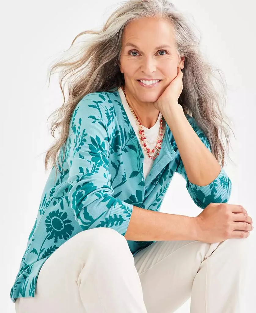 Style & Co Petite Floral Cardigan, Created for Macy's 4