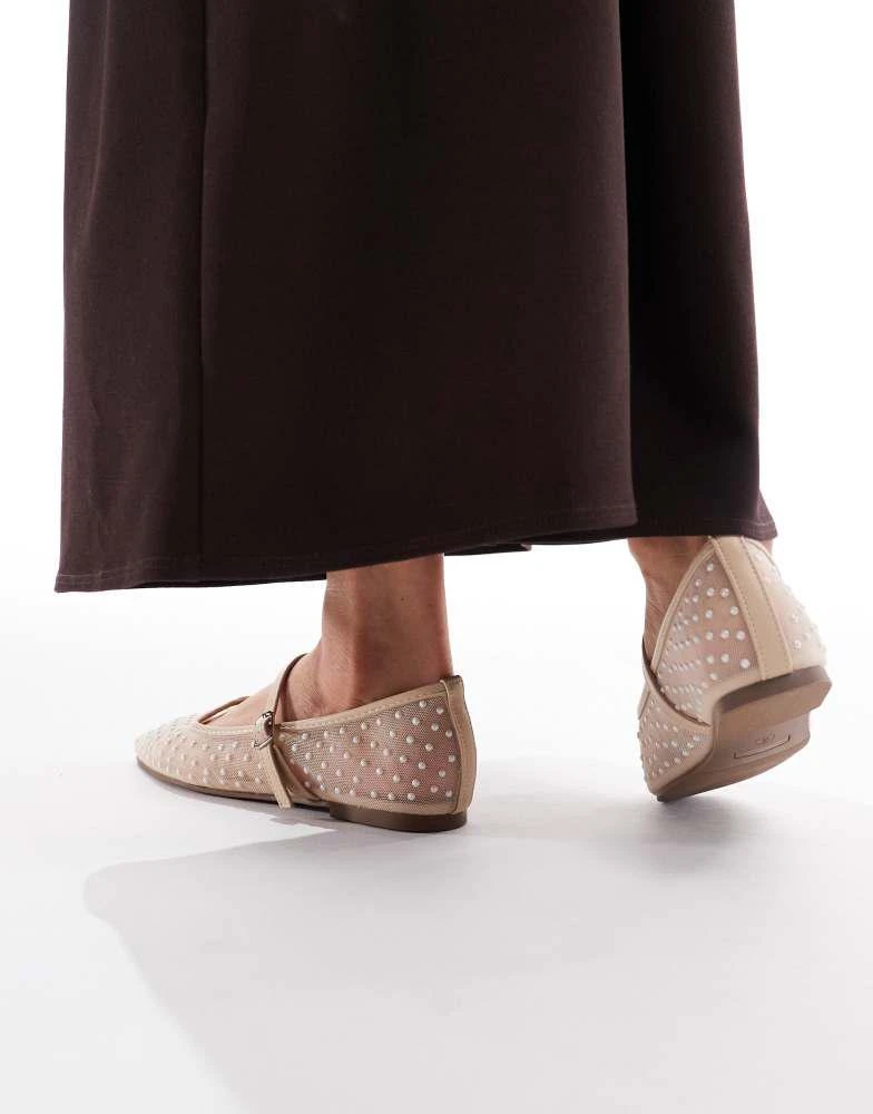 Glamorous Glamorous ballerina flats in mesh beige polkadot 2