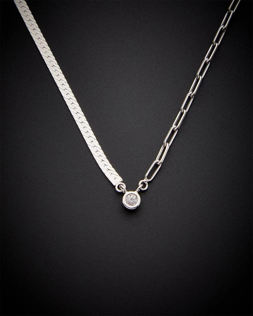 Meshmerise 18K Over Silver 0.1 ct. tw. Diamond Necklace