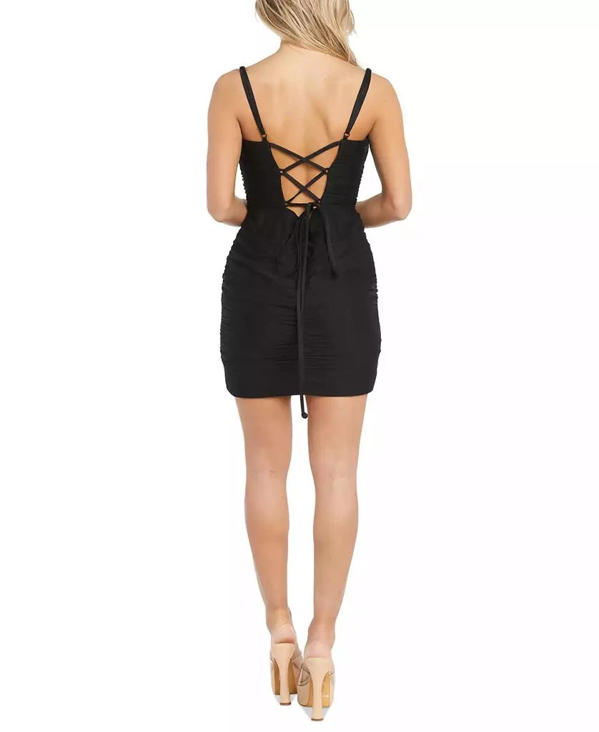 Morgan & Company Juniors' Sleeveless Mini Corset Lace Dress 3
