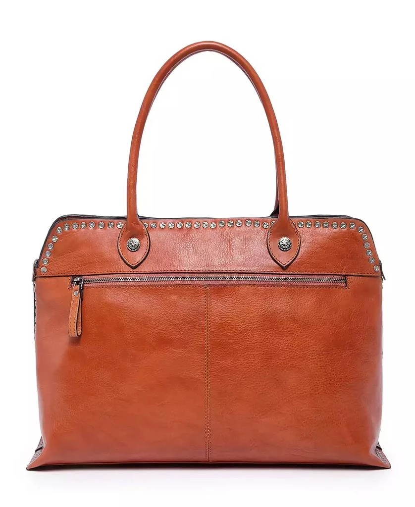 OLD TREND Women's Genuine Leather Soul Stud Satchel Bag 3