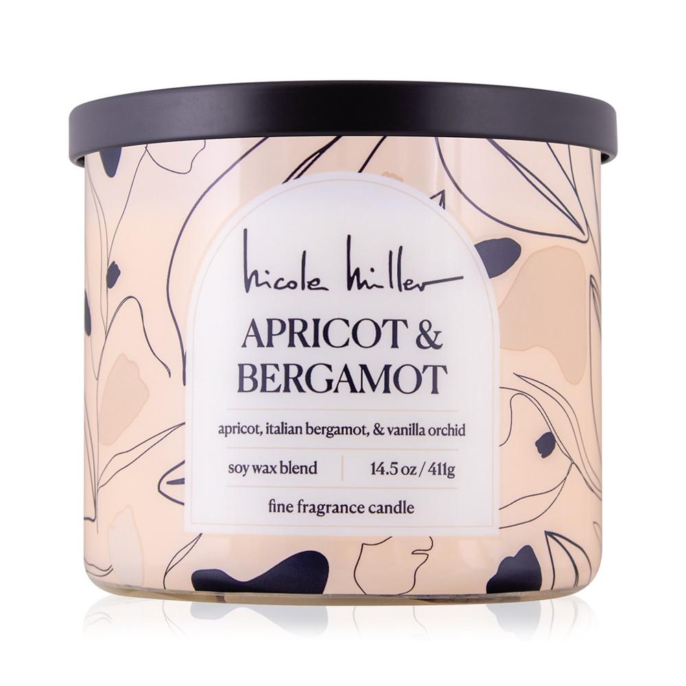 Nicole Miller Apricot & Bergamot Candle, 14.5 oz.