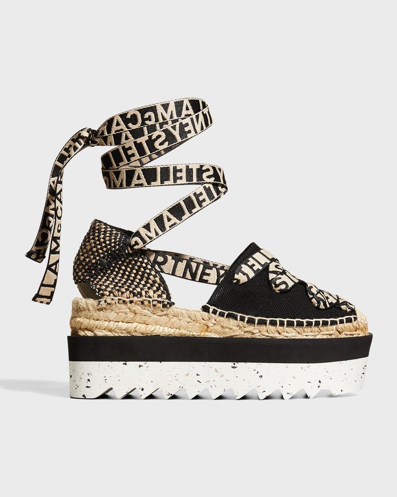 Stella McCartney Gaia Organic Canvas Espadrille Sandals