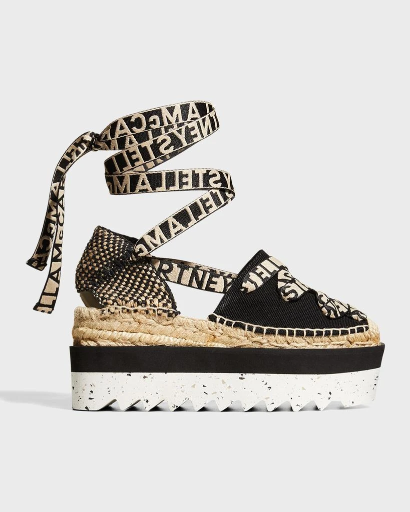 Stella McCartney Gaia Organic Canvas Espadrille Sandals 1