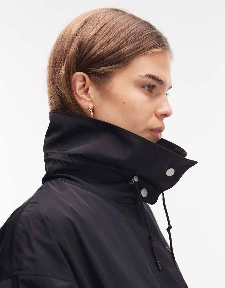 ARKET ARKET lightweight parka trench jacket in black 3