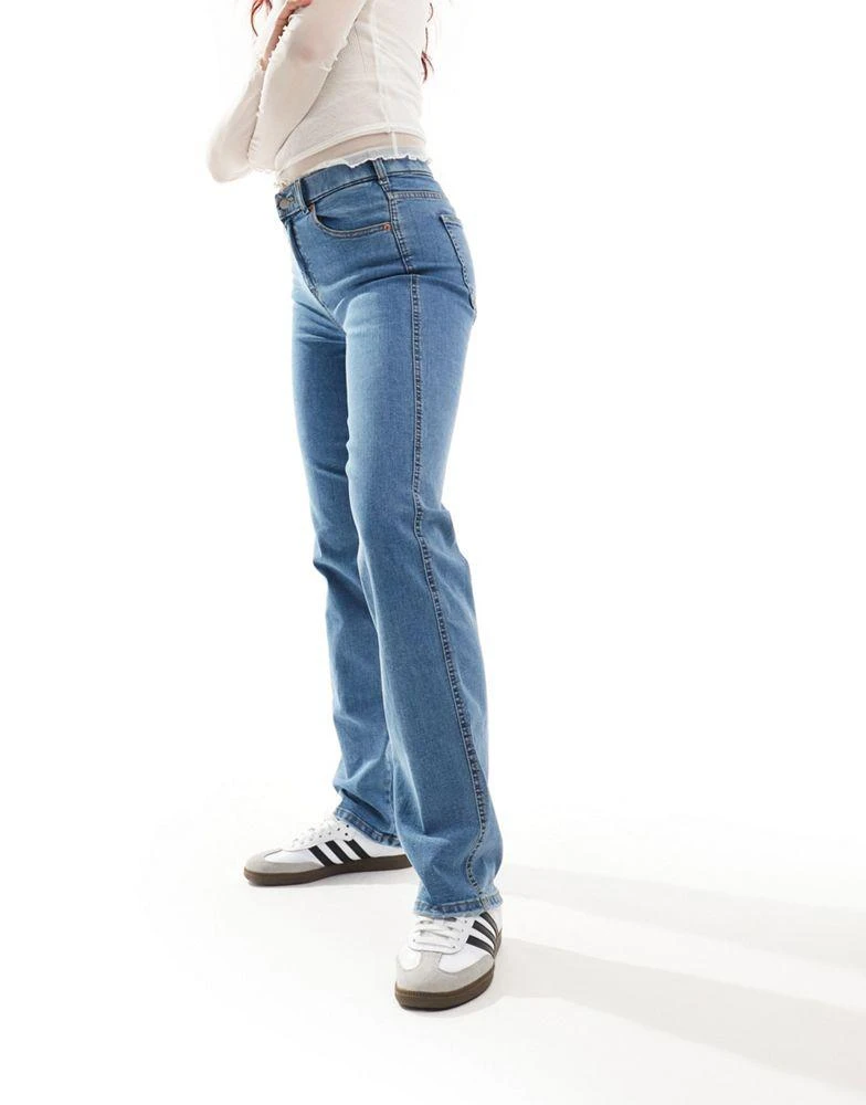Dr Denim Dr Denim Lexy straight mid waist slim straight leg in pyke mid blue plain wash 5