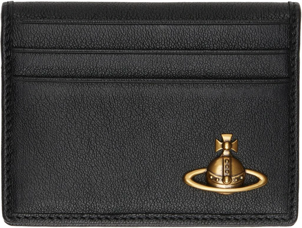 Vivienne Westwood Black Lambskin Man. Card Holder 1