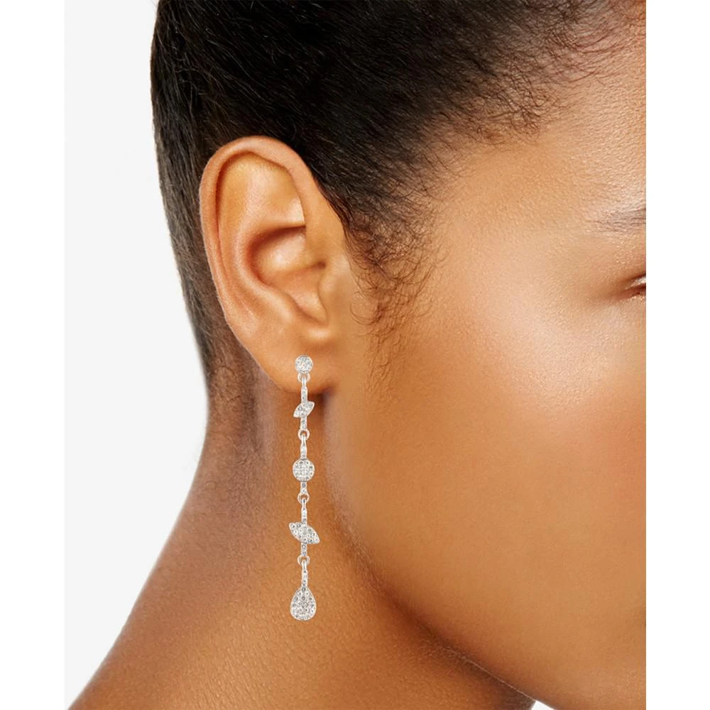 Givenchy Crystal Pavé Cluster Linear Drop Earrings 2