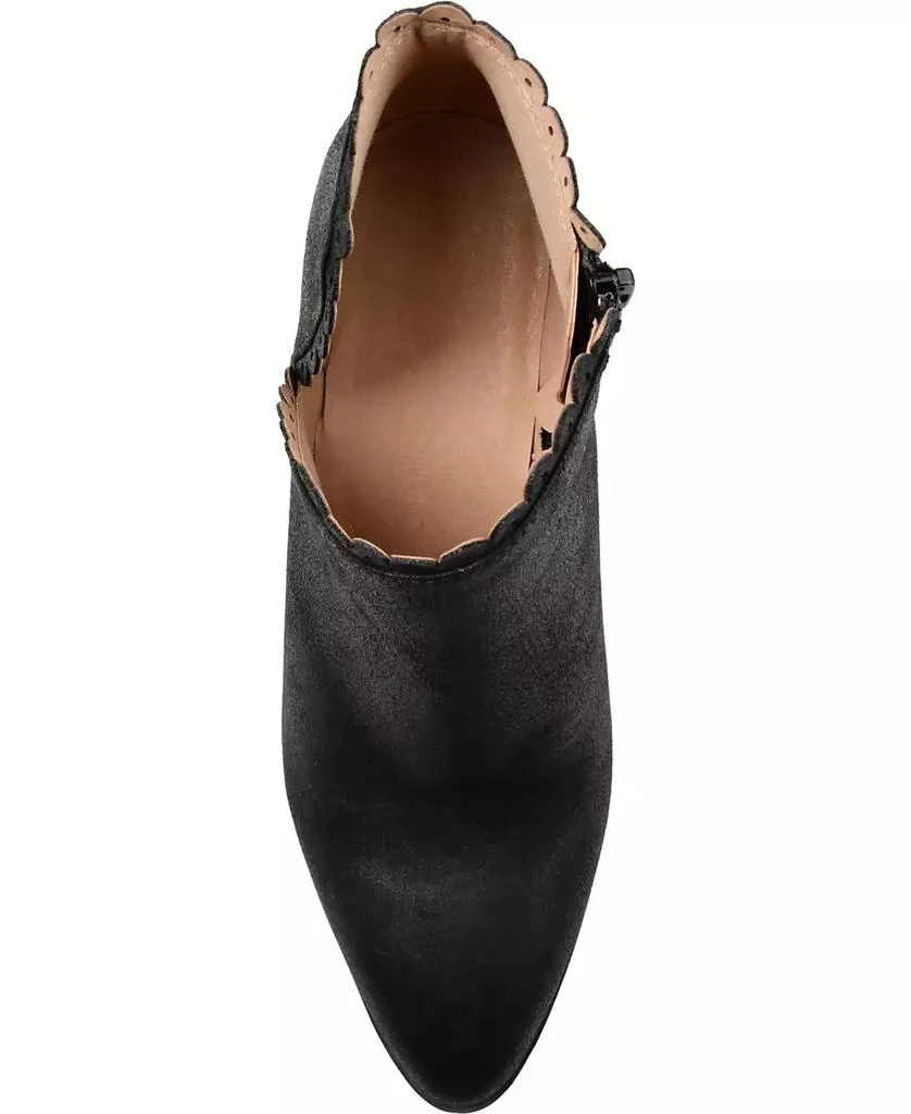 Journee Collection Women's Tessa Scalloped Block Heel Booties 4