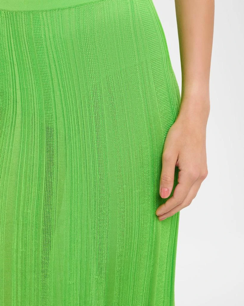 Gabriela Hearst Daniella Plisse Silk Knit Maxi Skirt 5