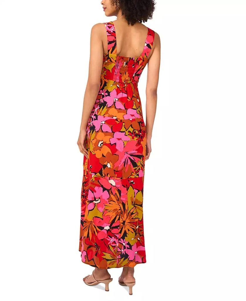 Vince Camuto Women's Floral Square-Neck Smocked-Back Sleeveless Maxi Dress 3