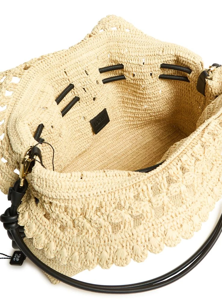 Loewe Flamenco Ruffles medium clutch in raffia 5