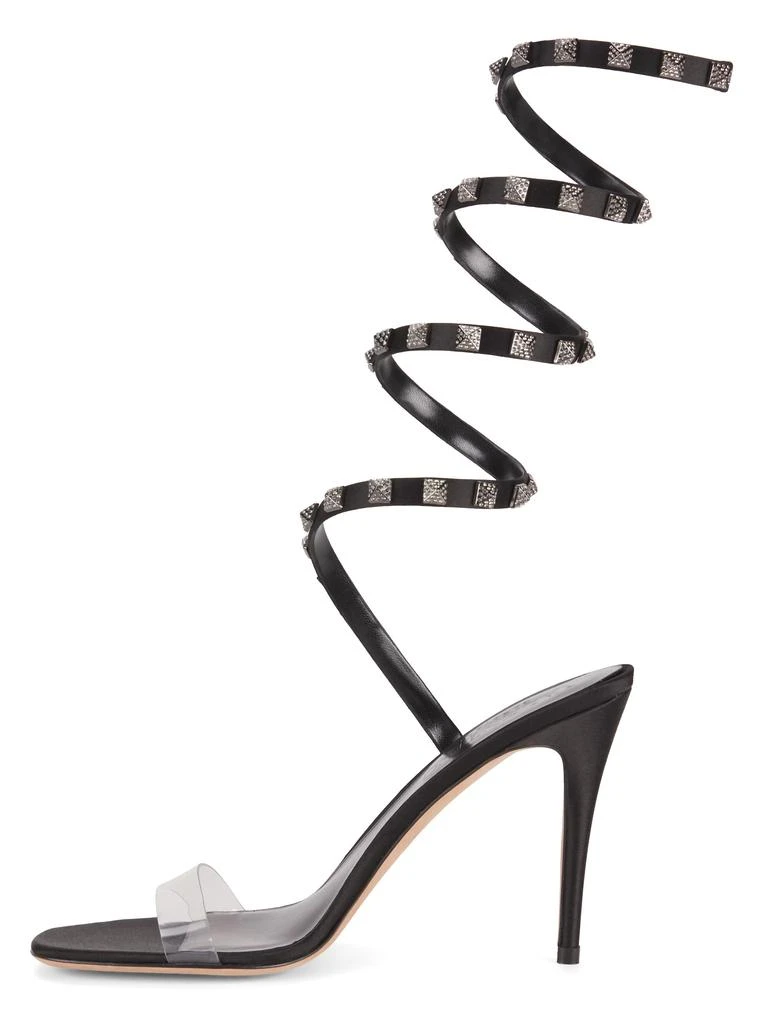 Valentino 95MM Rockstud Leg-Wrap Sandals 4