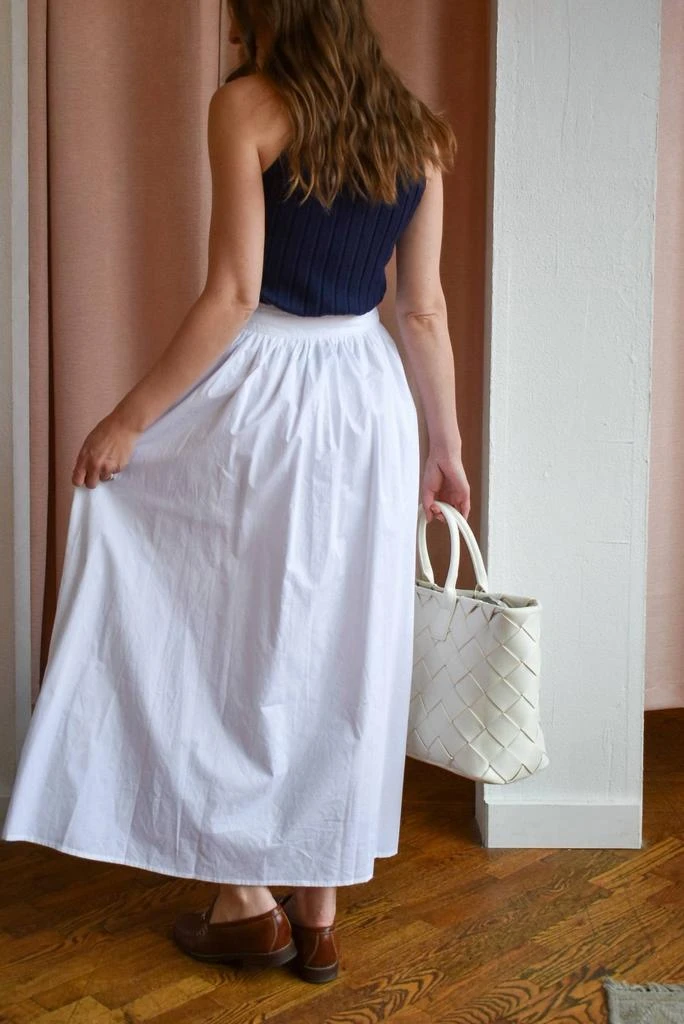 Moon River Mercado Maxi Skirt In White 3
