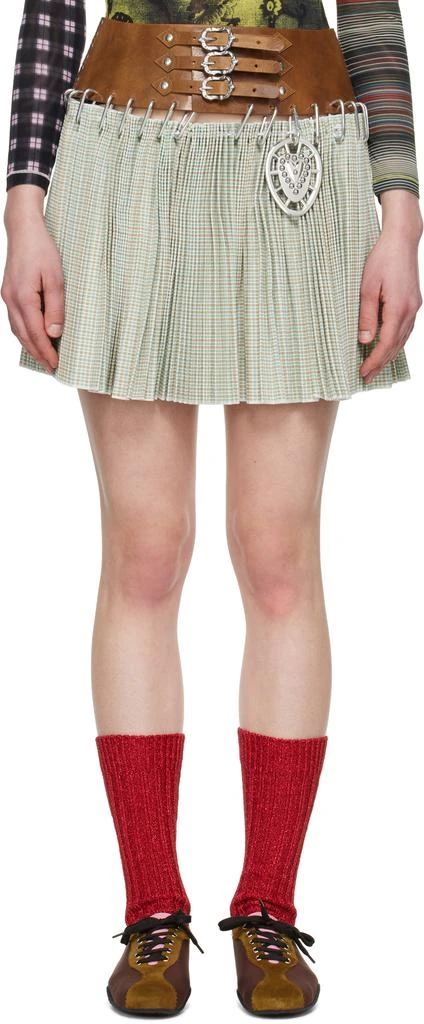 CHOPOVA LOWENA Brown
Green Sonny Carabiner Miniskirt