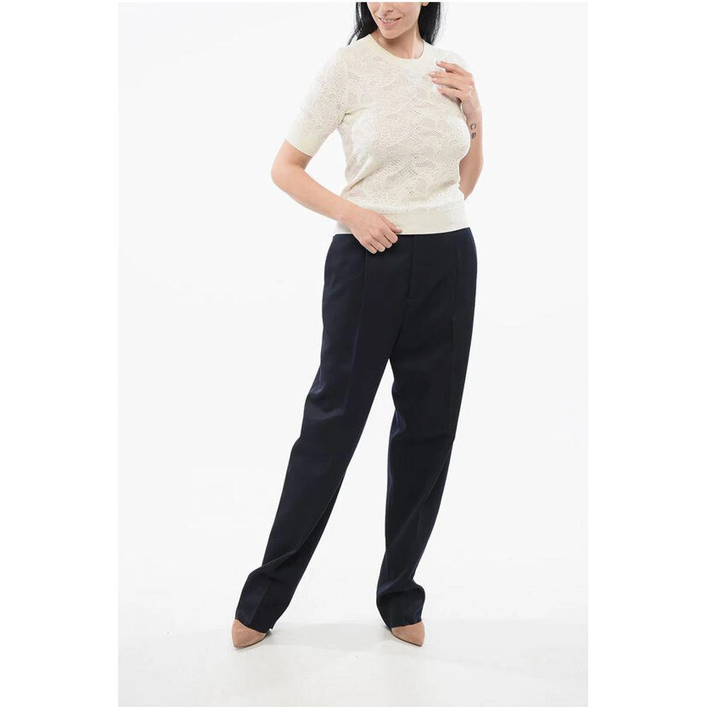 Chloé Chloé Short-sleeved Jacquard Silk Blend Sweater 4