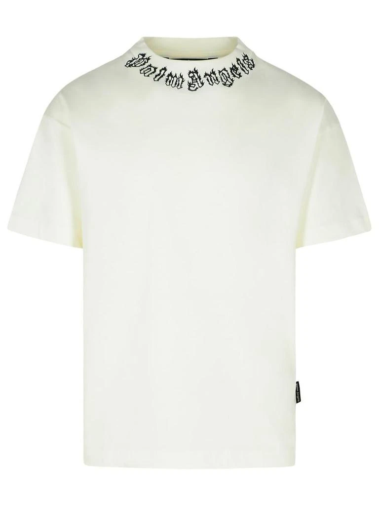 Palm Angels Palm Angels White Cotton T-Shirt 1