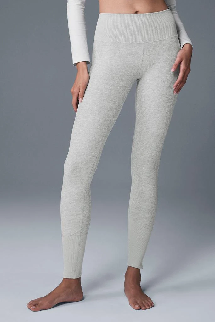 Alo High-Waist Alosoft Lounge Legging - Athletic Heather Grey 1