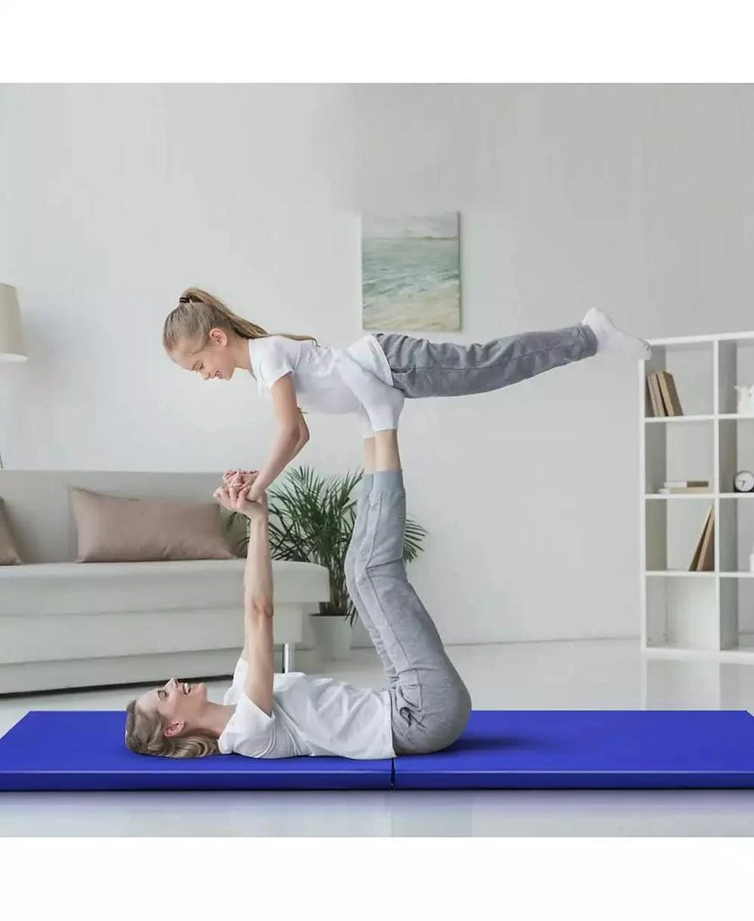 SKONYON 6 x 2 Feet Gymnastic Mat with Carrying Handles for Yoga 4