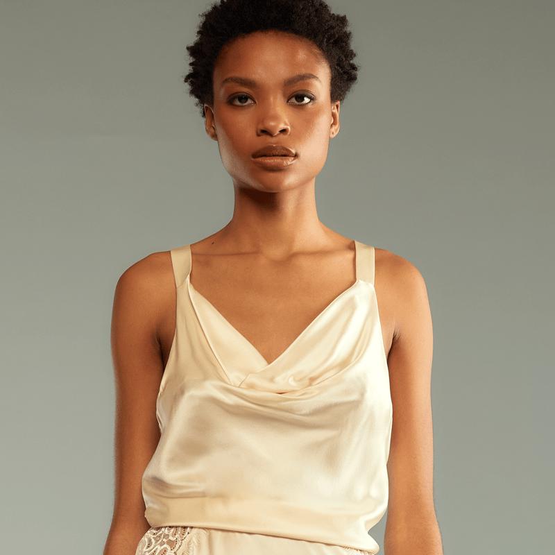 Cynthia Rowley Lya Silk Blouse Ivory