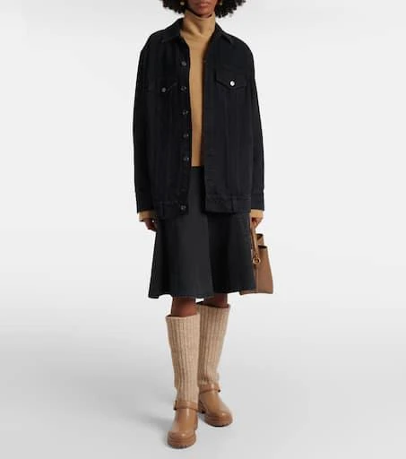 Gianvito Rossi Thurso leather-trimmed sock boots 3
