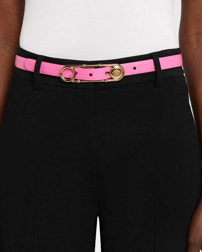Versace Medusa Safety Pin Leather Belt - Fashion Accessories  display picture 1