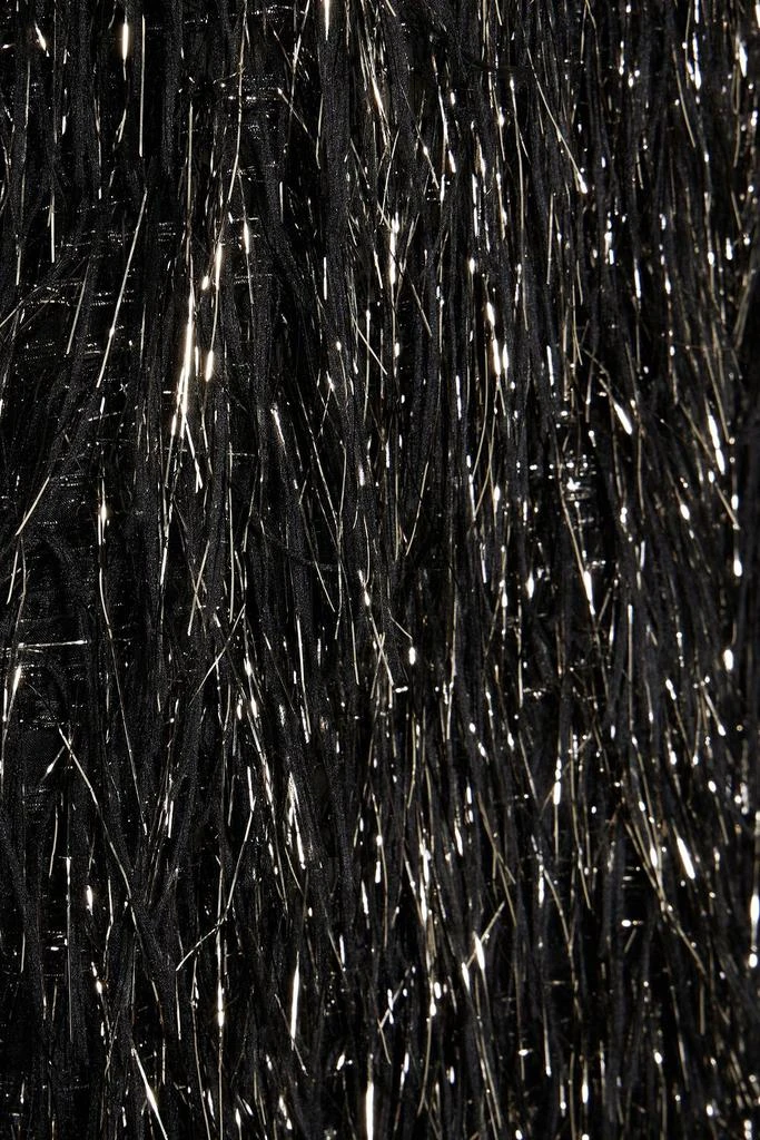 Mansur Gavriel Fringed tinsel and organza jacket 4