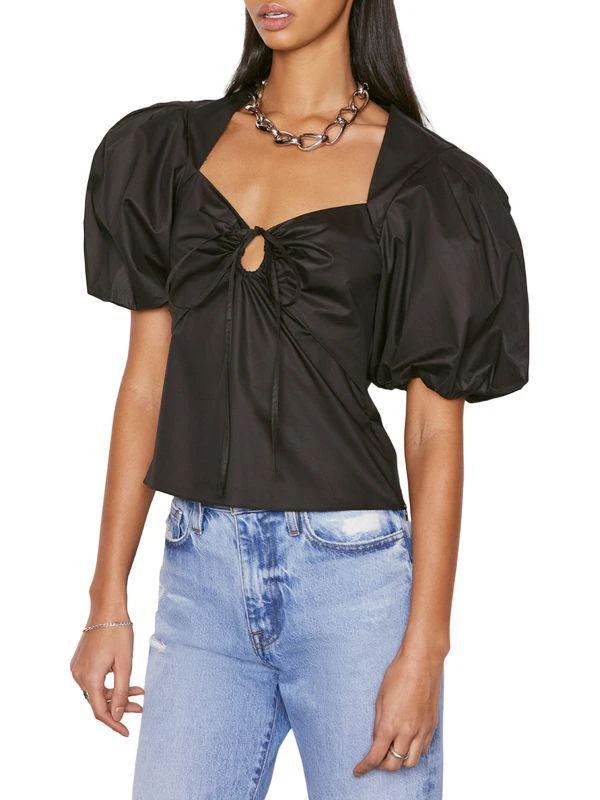FRAME Puff Sleeve Tie Top 3