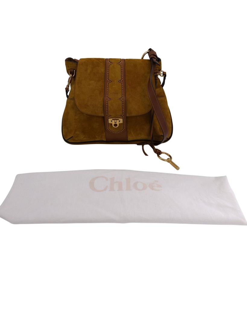 Chloé Chloé Medium Lexa Satchel Bag in Brown Suede