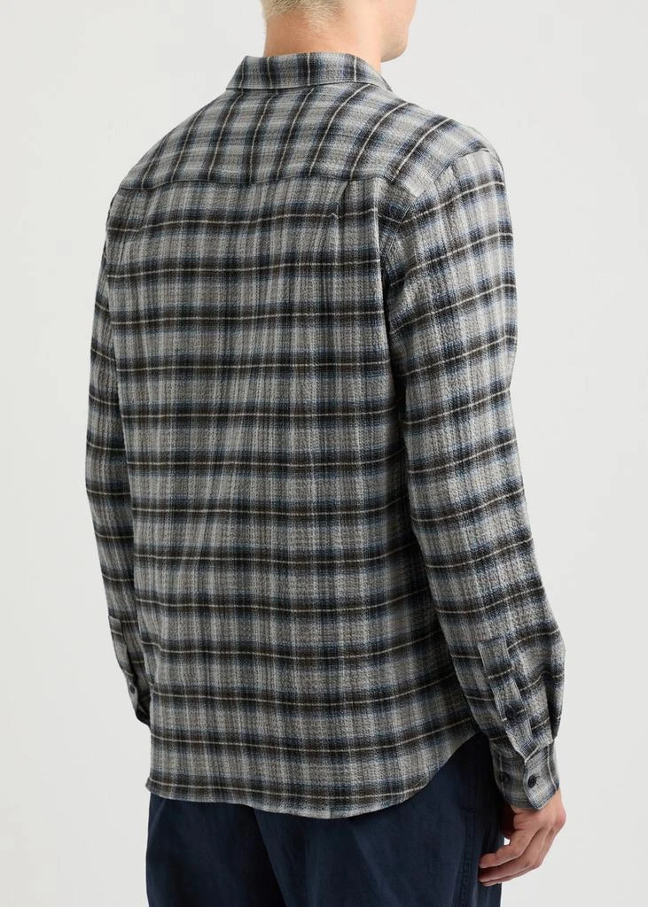 YMC YOU MUST CREATE Curtis checked seersucker shirt 3