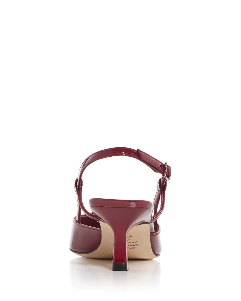 Stuart Weitzman Women's Vinnie 50 Slingback Kitten Heels 5