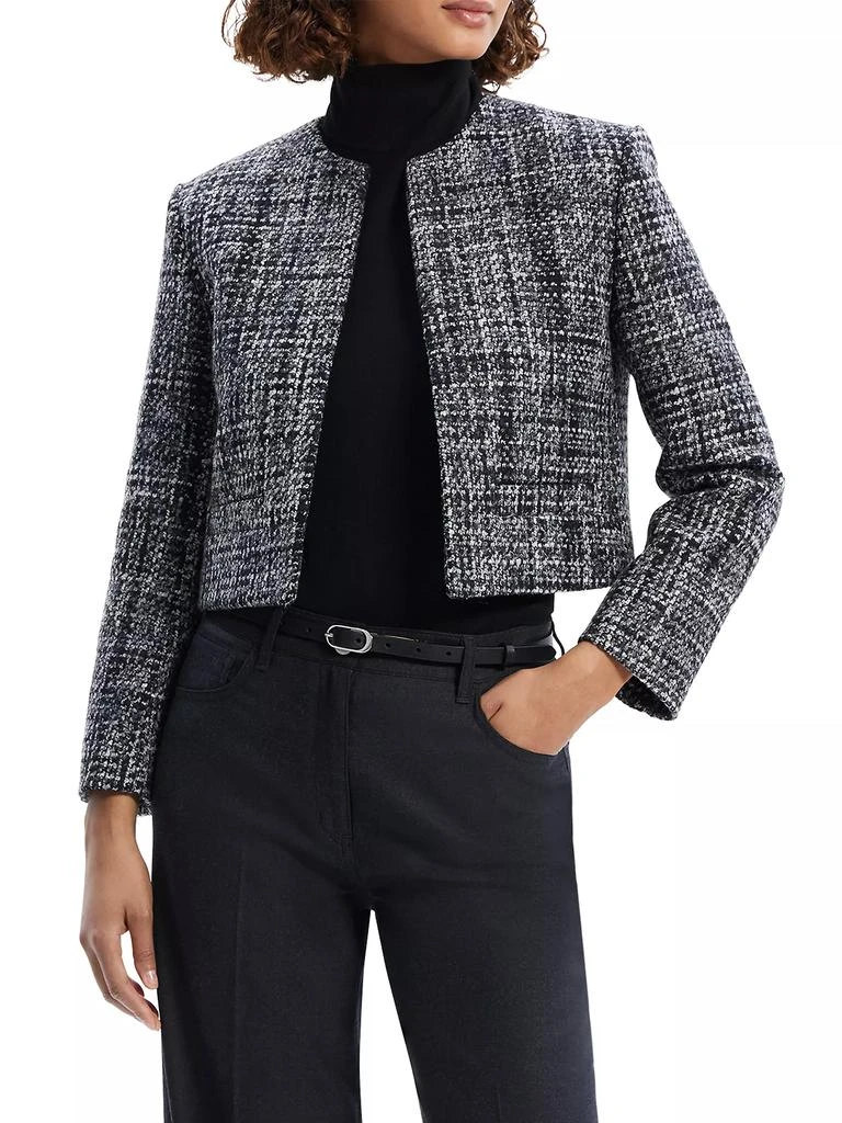 Theory Wool-Blend Tweed Crop Jacket 3