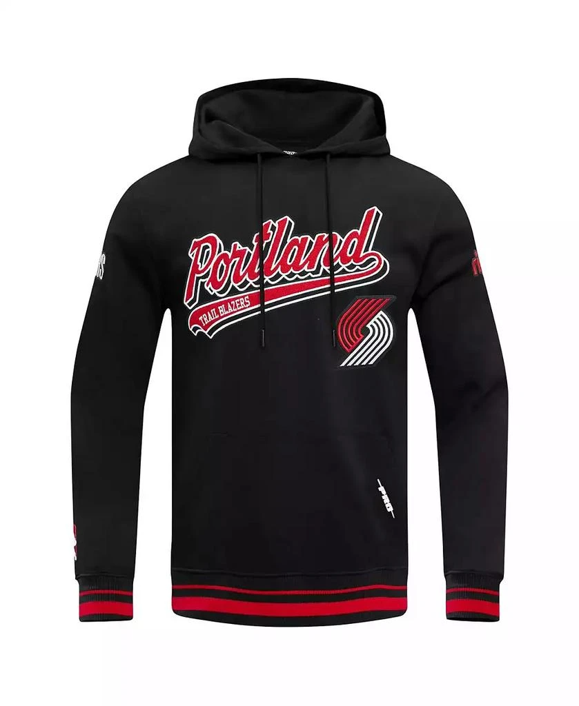 Pro Standard Men's Black Portland Trail Blazers Script Tail Pullover Hoodie 4