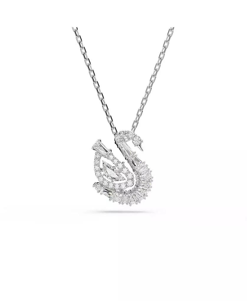 Swarovski Swan Rhodium Plated Pendant Necklace