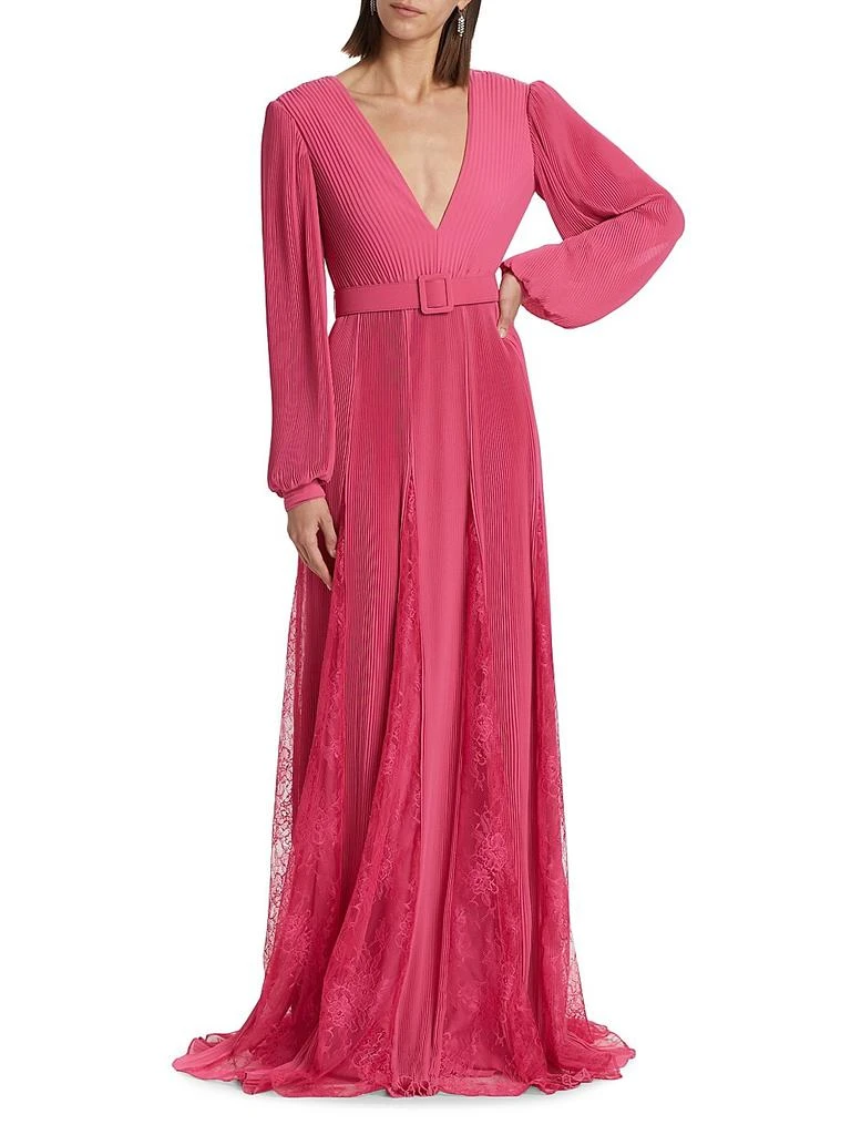 black long sleeve mesh maxi dress Jessica Bara Dezer Long Sleeve Mesh Maxi Dress main image 1