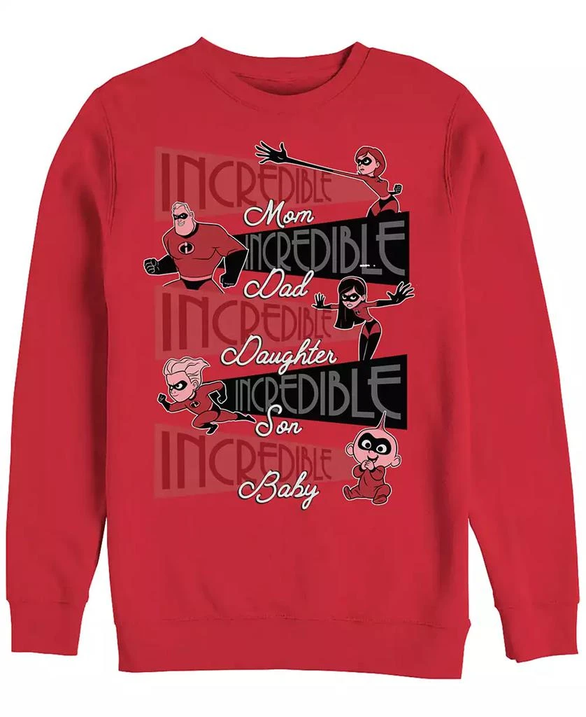 Disney Disney Pixar Men's Incredibles Super Family, Crewneck Fleece 1